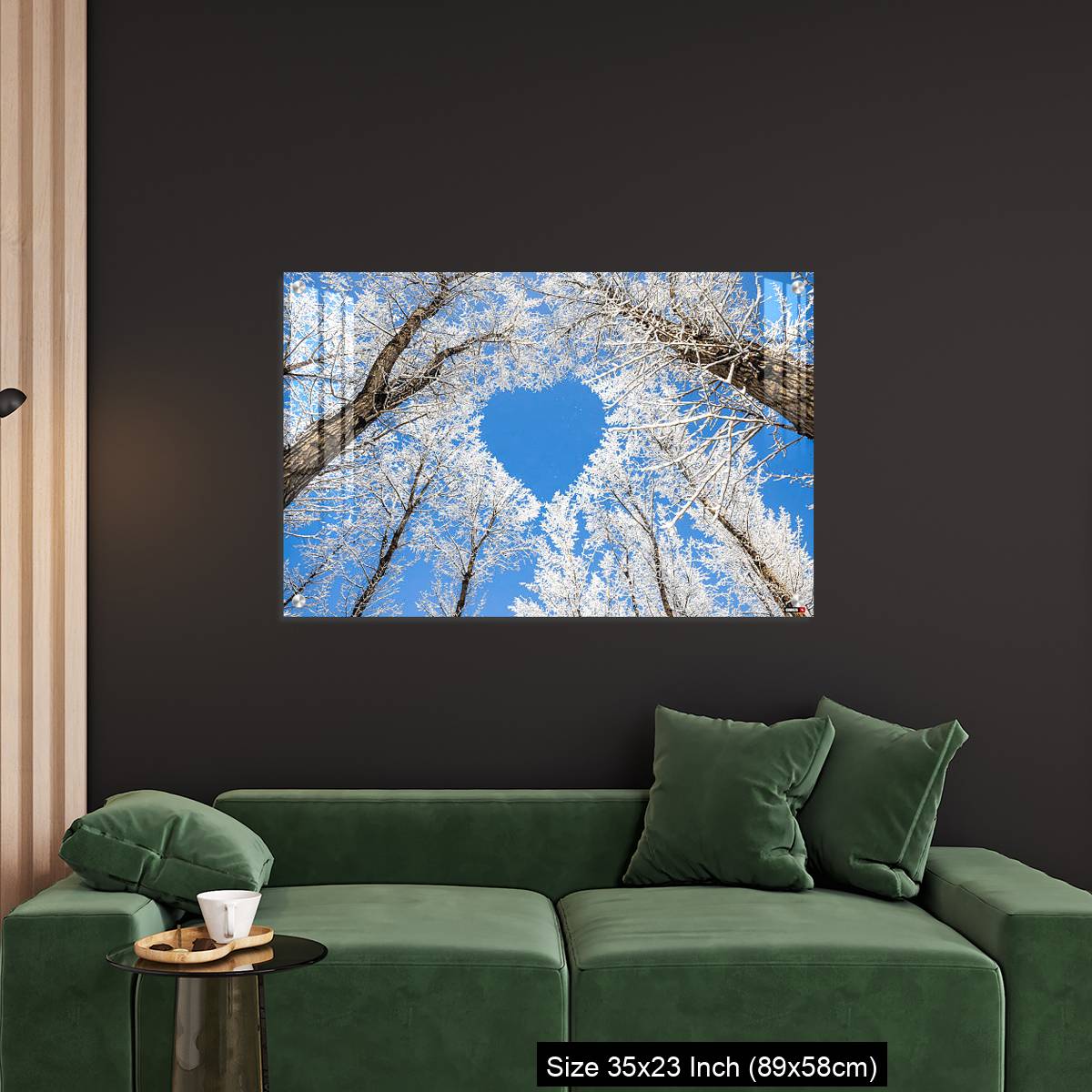 OMGs Acrylic Wall Decor – Winter landscape,branches form a heart-shaped pattern - Image 11