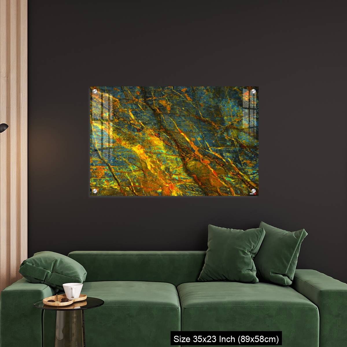 OMGs Acrylic Wall Decor – Yellow orange blue abstract grunge background - Image 11