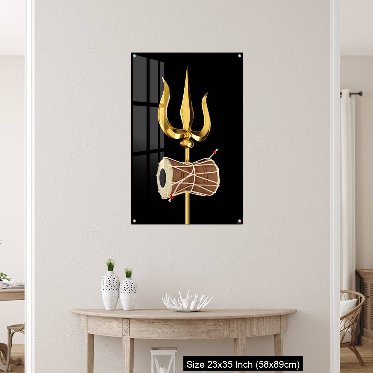 OMGs Acrylic Wall Decor – Shiva's Trishul and Damru - Image 12