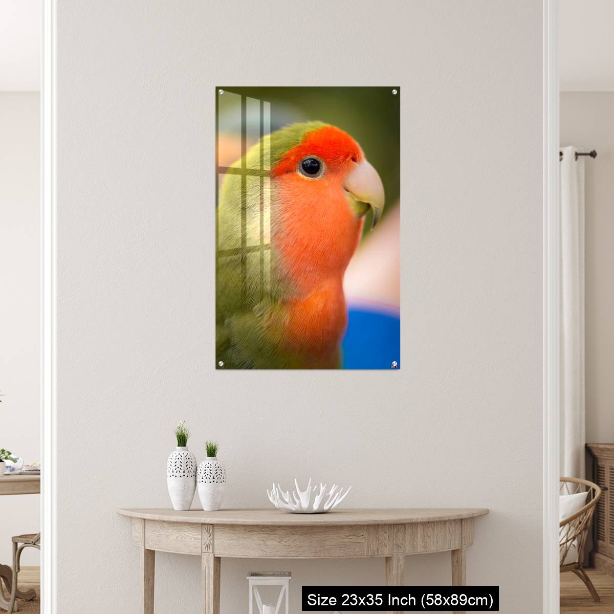 OMGs Acrylic Wall Decor – Vibrant rosy-faced lovebird - Image 12
