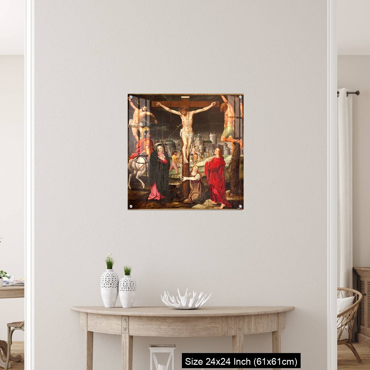 OMGs Acrylic Wall Decor – Ghent - Crucifixion paint on the wood - Image 12