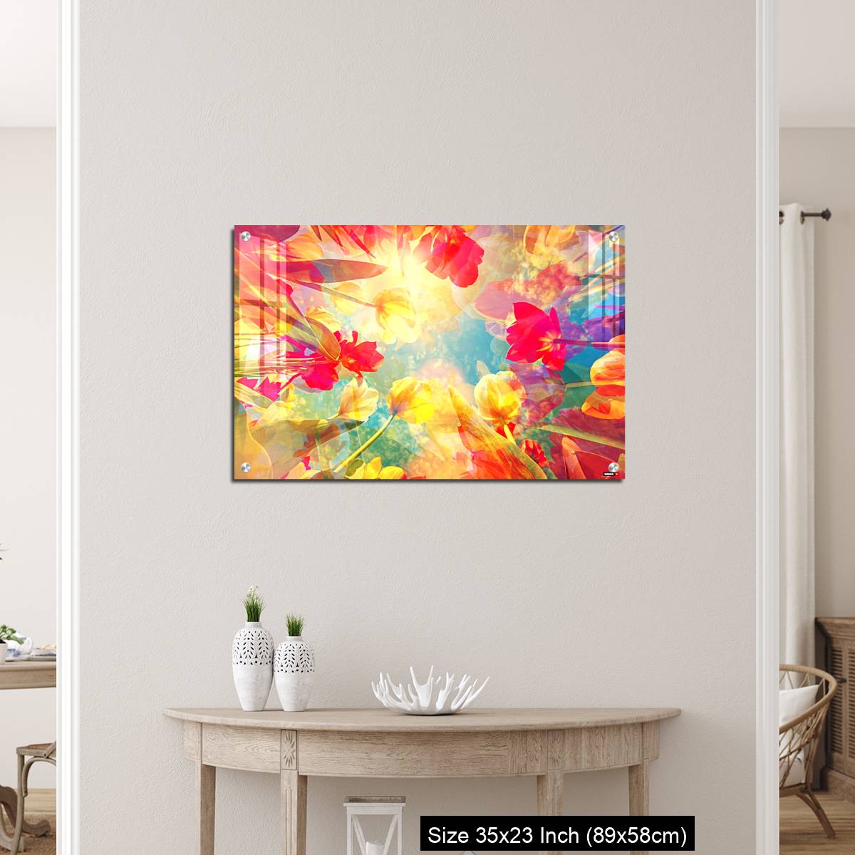 OMGs Acrylic Wall Decor – Abstract colored background with beautiful flowers, tulips and soft hues - Image 12