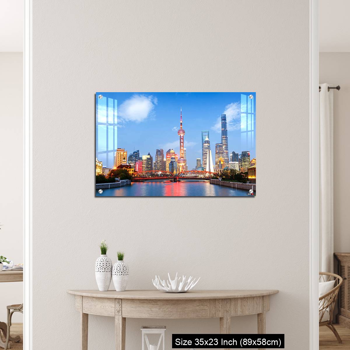 OMGs Acrylic Wall Decor – Beautiful modern city at night in Shanghai, China - Image 12