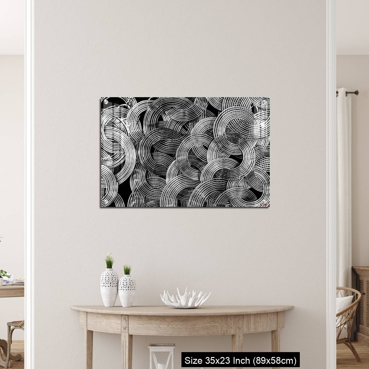 OMGs Acrylic Wall Decor – Beautiful photo of Necklace with Interlocked concentric circles - Image 12