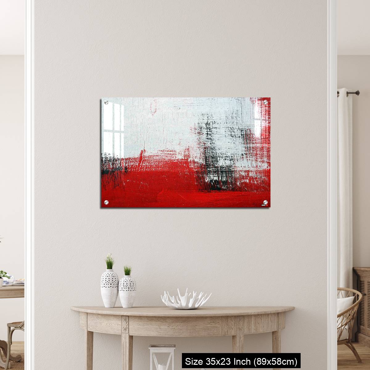 OMGs Acrylic Wall Decor – Black, white, red acrylic paint on metal surface. - Image 12