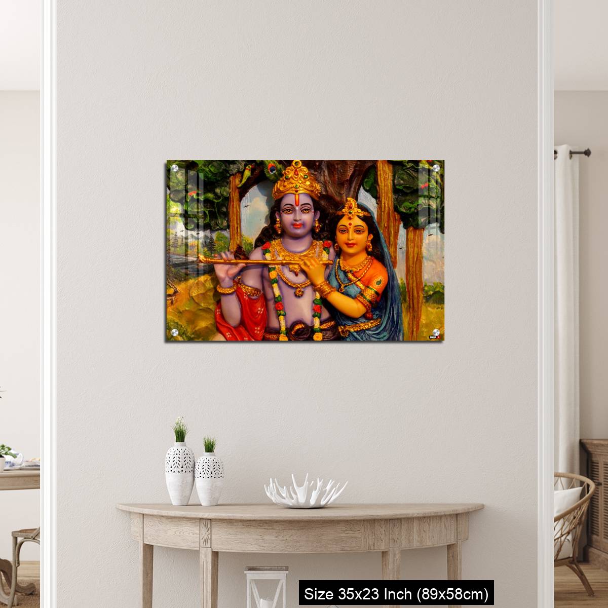 OMGs Acrylic Wall Decor – Krishna and Radha - Image 12