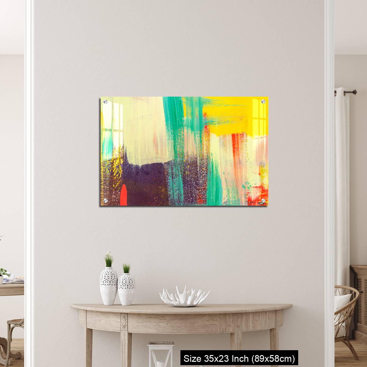 OMGs Acrylic Wall Decor – Colorful painted on concrete wall. Abstract background. - Image 12
