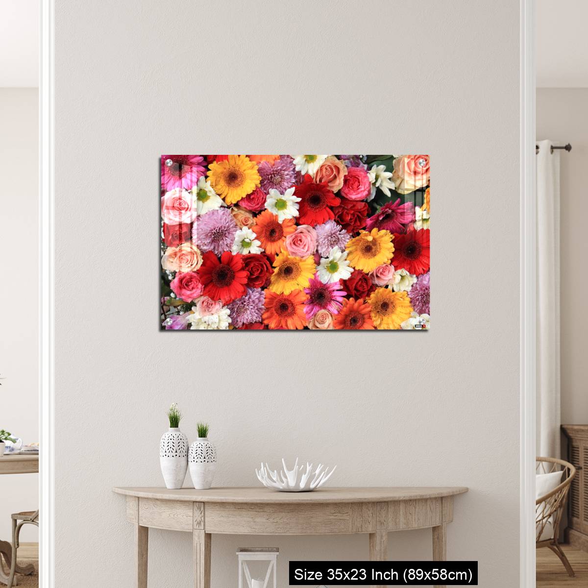 OMGs Acrylic Wall Decor – Colorful wedding flower arrangement - Image 12