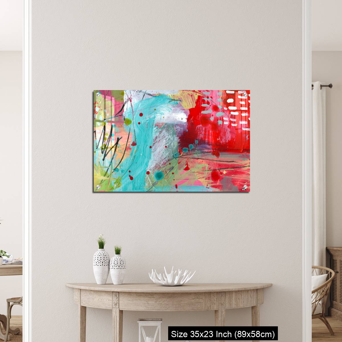 OMGs Acrylic Wall Decor – Detail of modern abstract mixed media art - Image 12