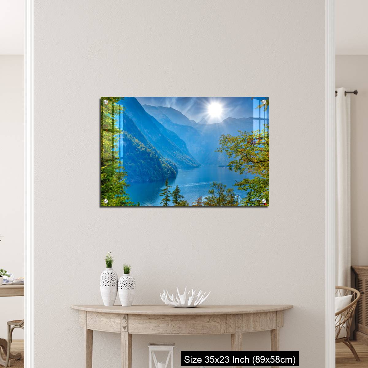 OMGs Acrylic Wall Decor – Forest window with view on lake near Schoenau am Koenigssee - Image 12