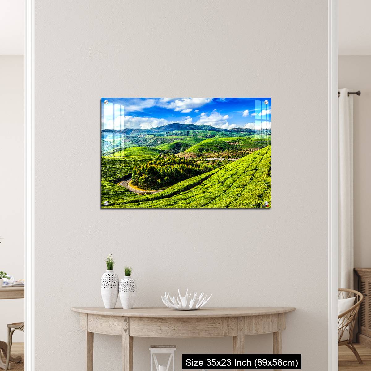 OMGs Acrylic Wall Decor – Green tea plantations in Munnar, Kerala, India - Image 12