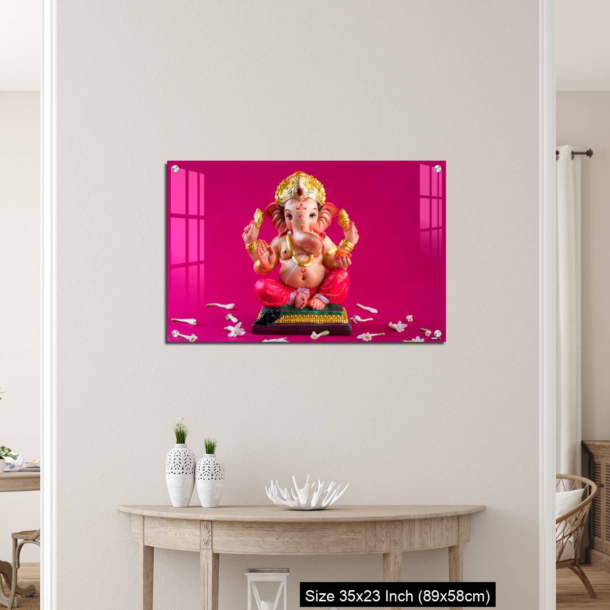OMGs Acrylic Wall Decor – Ganesha Idol on pink background. - Image 12