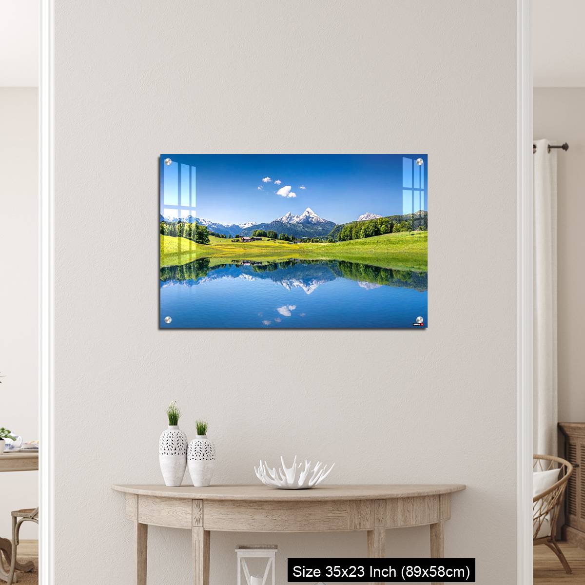 OMGs Acrylic Wall Decor – Idyllic summer landscape with mountain lake in the Alps - Image 12