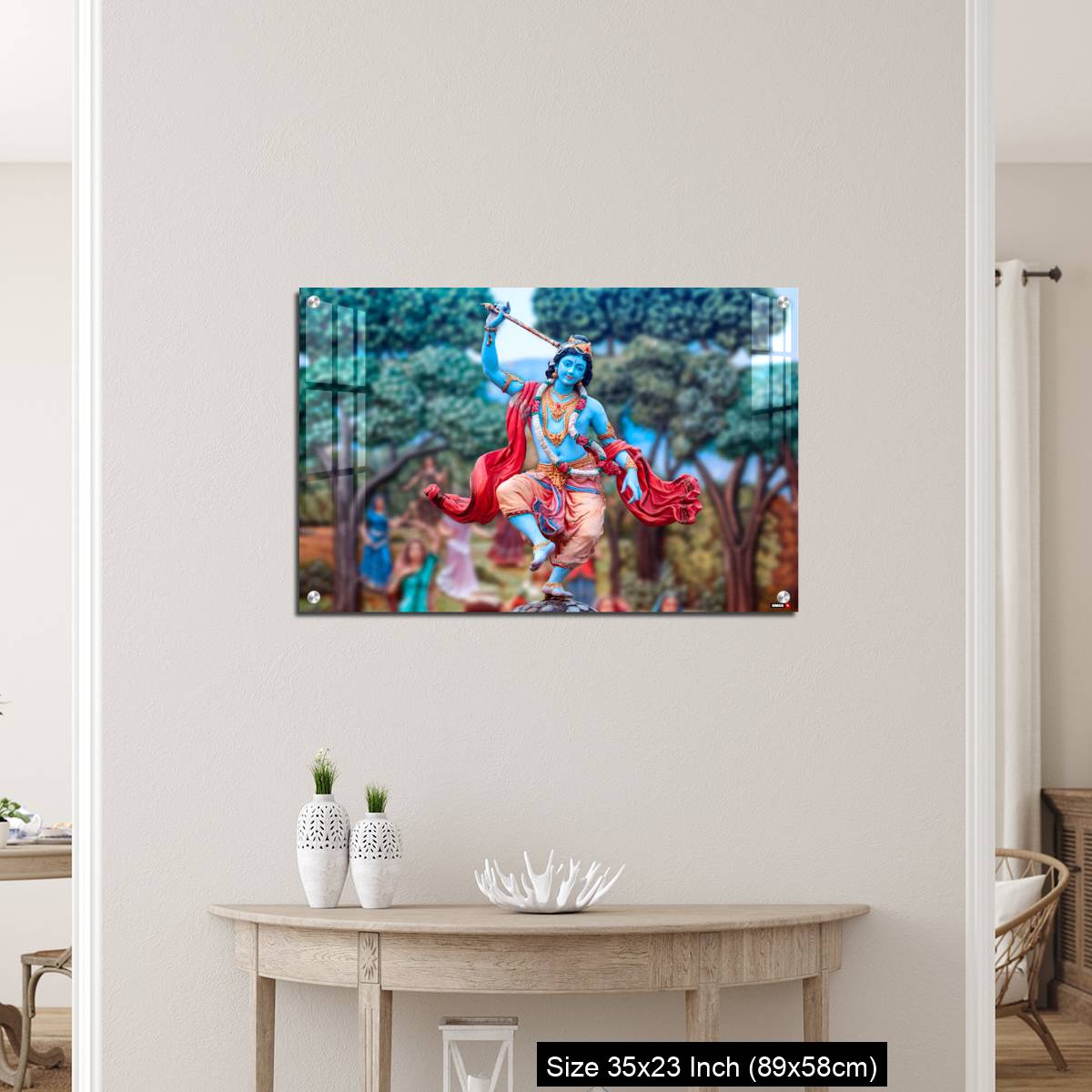 OMGs Acrylic Wall Decor – India, Vrindavan, Dancing Krishna - Image 12