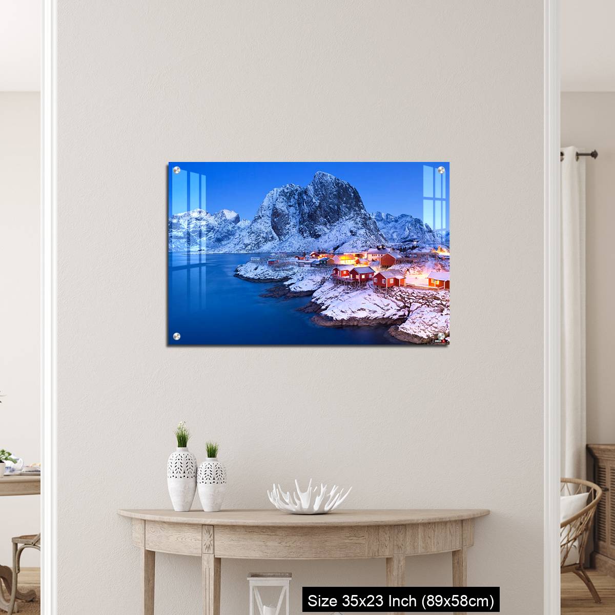 OMGs Acrylic Wall Decor – Norwegian fisherman's cabins on the Lofoten at dawn in winter - Image 12