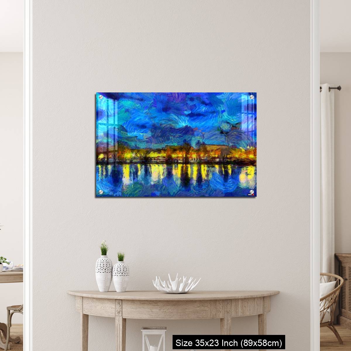 OMGs Acrylic Wall Decor – Oil painting - cityscape. Modern digital art, impressionism technique - Image 12