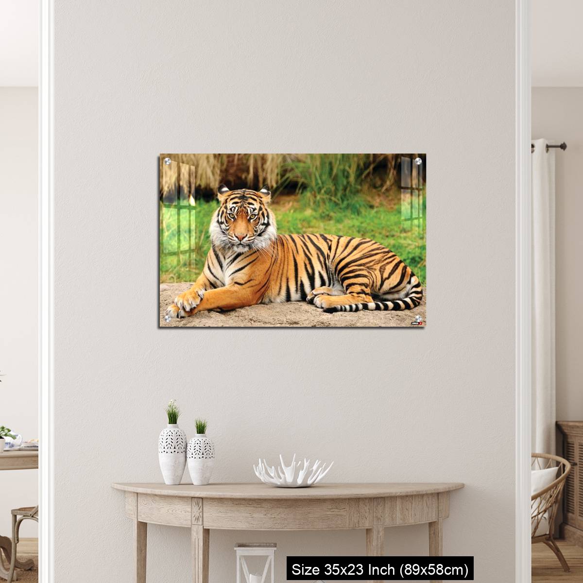 OMGs Acrylic Wall Decor – Royal Bengal Tiger alert and Staring at the Camera - Image 12