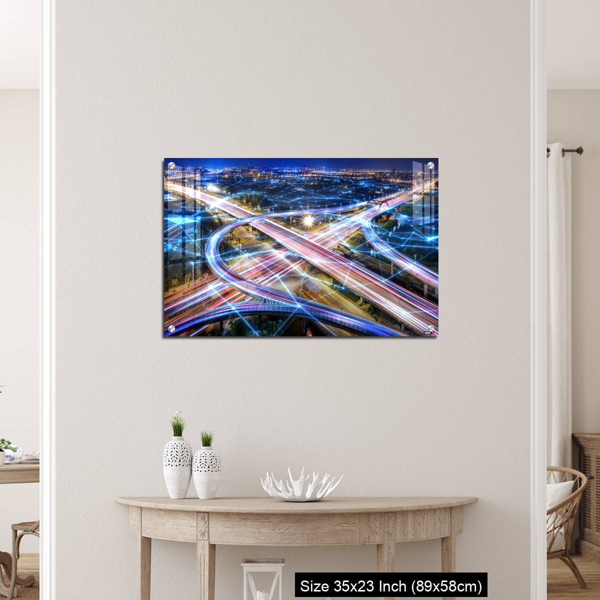 OMGs Acrylic Wall Decor – Rush hour fast car moving night city - Image 12