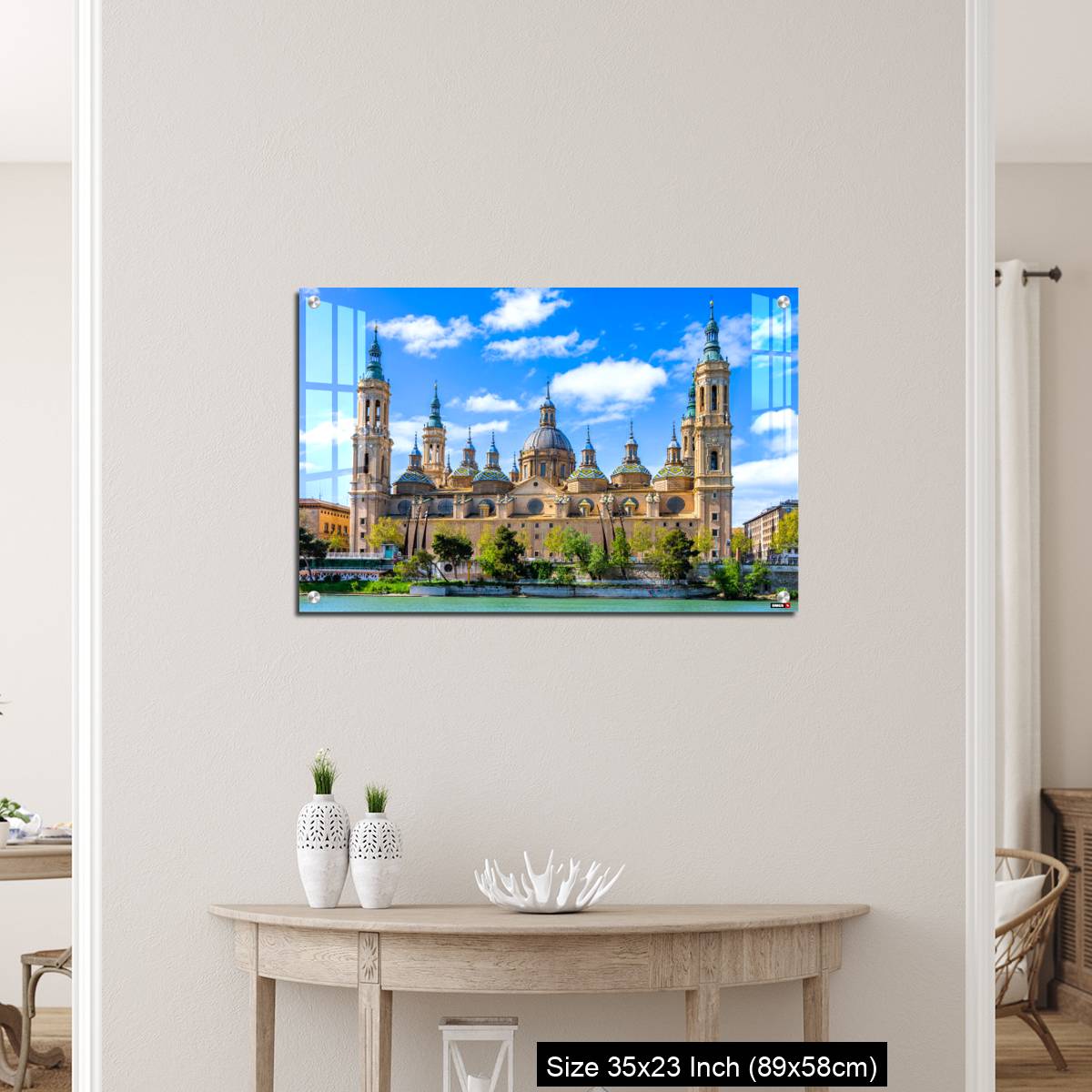 OMGs Acrylic Wall Decor – The Basilica of Our Lady of the Pillar seen from the Ebro river - Image 12