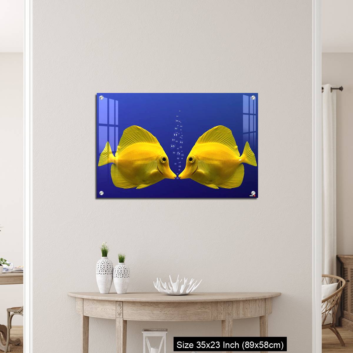 OMGs Acrylic Wall Decor – Two yellow tangs, face to face - Image 12
