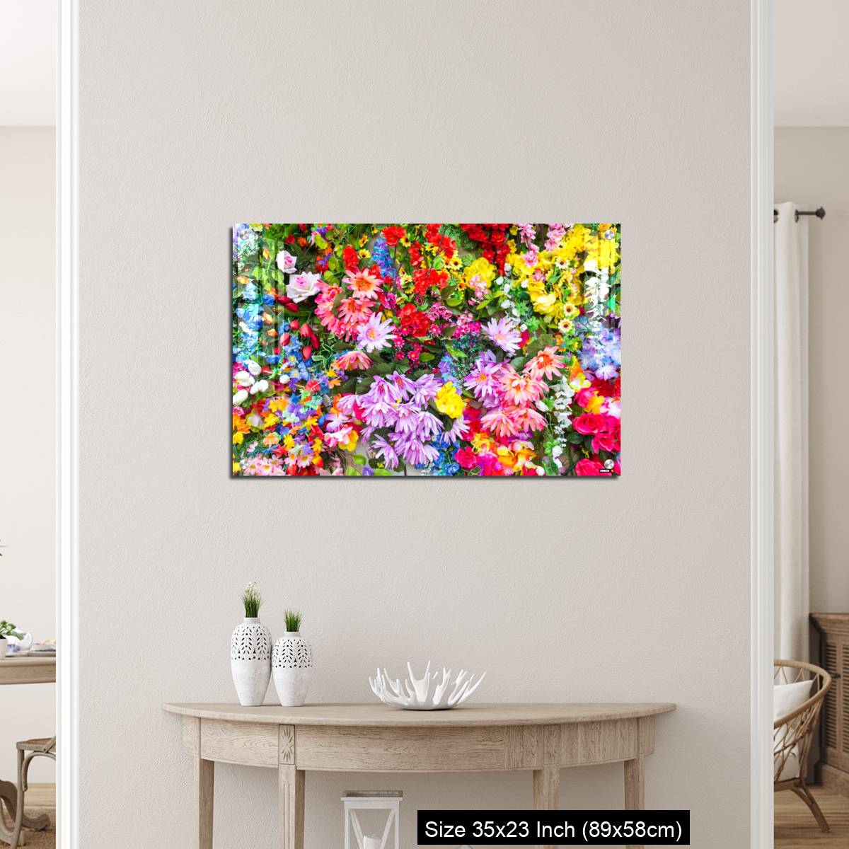 OMGs Acrylic Wall Decor – Various color flower background wall - Image 12