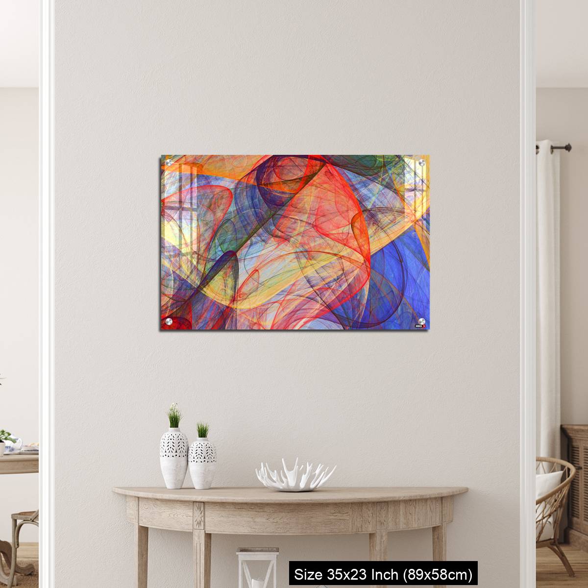 OMGs Acrylic Wall Decor – abstract painting background of colorful fluttering veils - Image 12