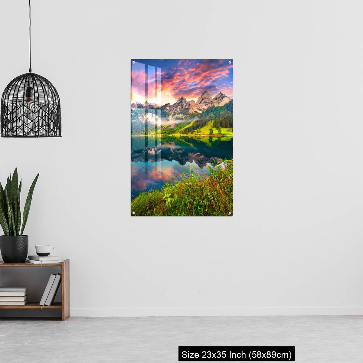 OMGs Acrylic Wall Decor – Colorful summer sunrise on the Vorderer Gosausee lake - Image 13