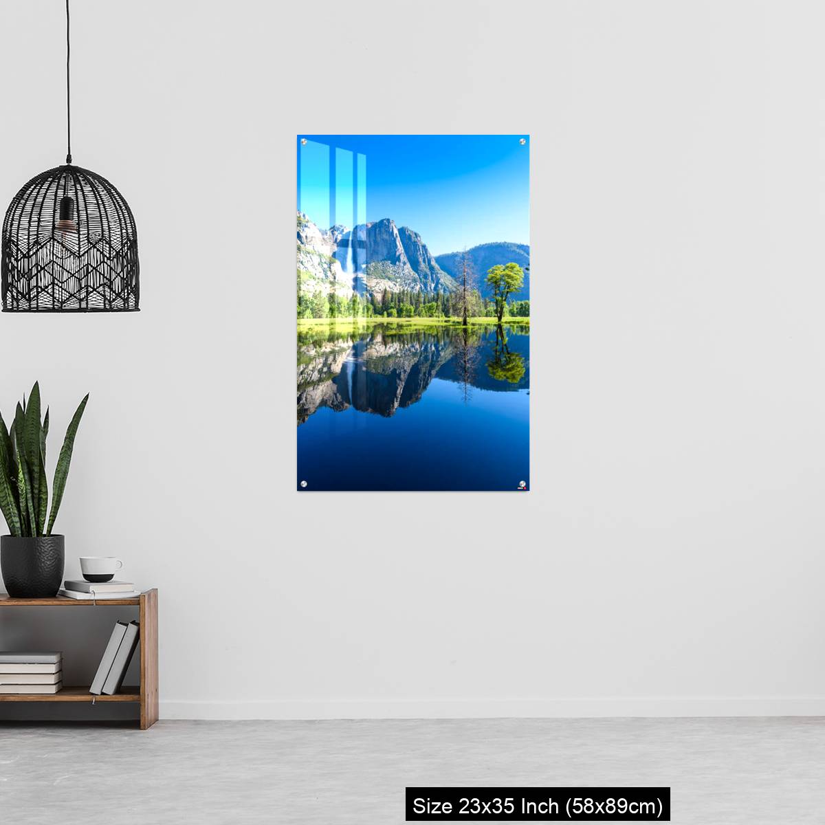 OMGs Acrylic Wall Decor – Reflection in Merced River of Yosemite waterfalls and beautiful mountain California, USA - Image 13