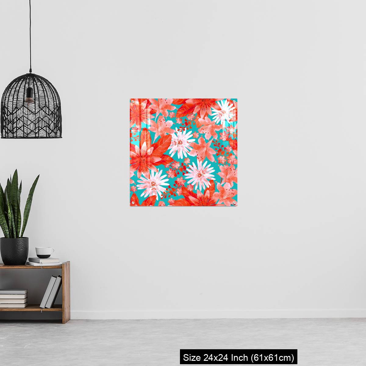 OMGs Acrylic Wall Decor – Seamless pattern with Assorted Red Flowers - Image 13