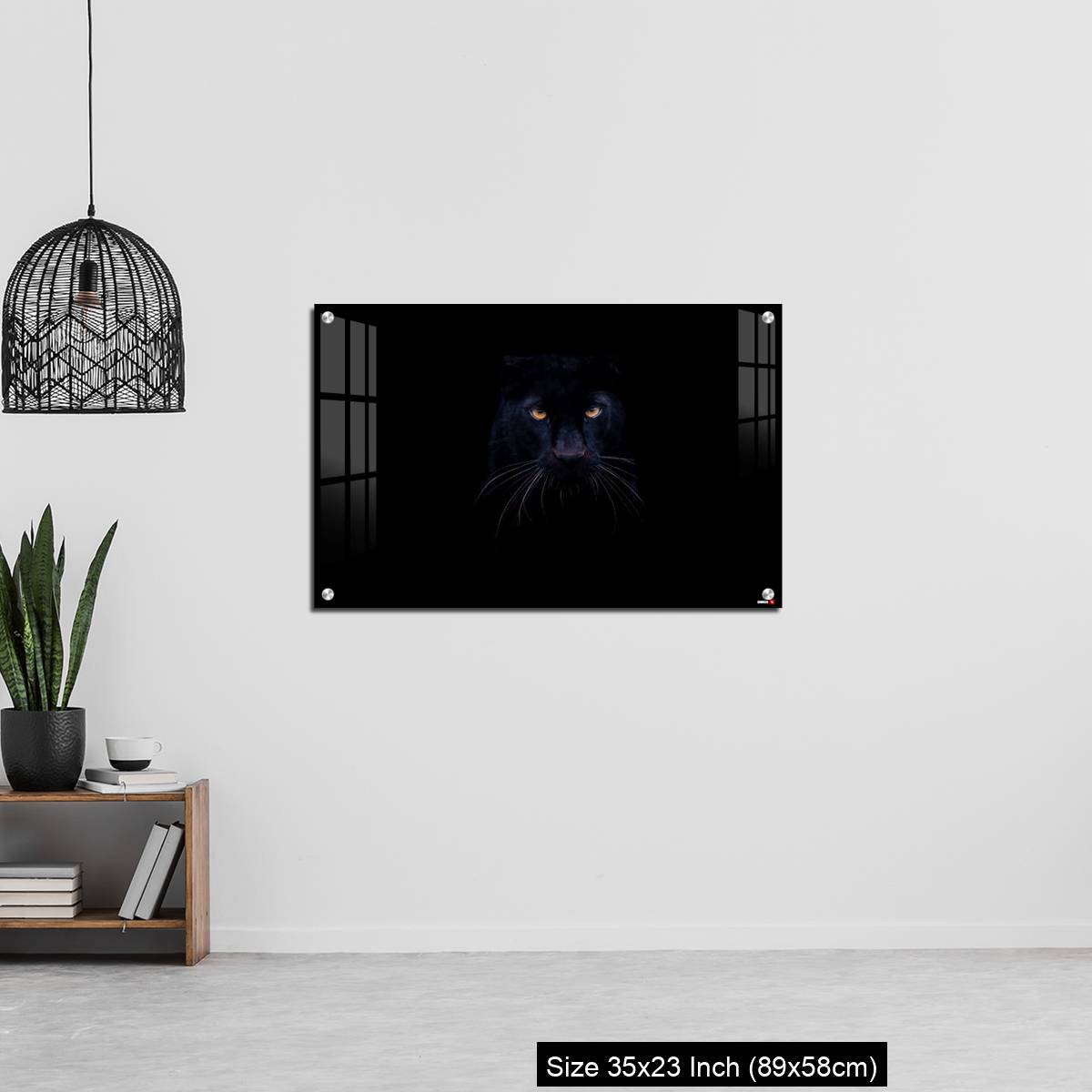 OMGs Acrylic Wall Decor – A black panther with a black background - Image 13