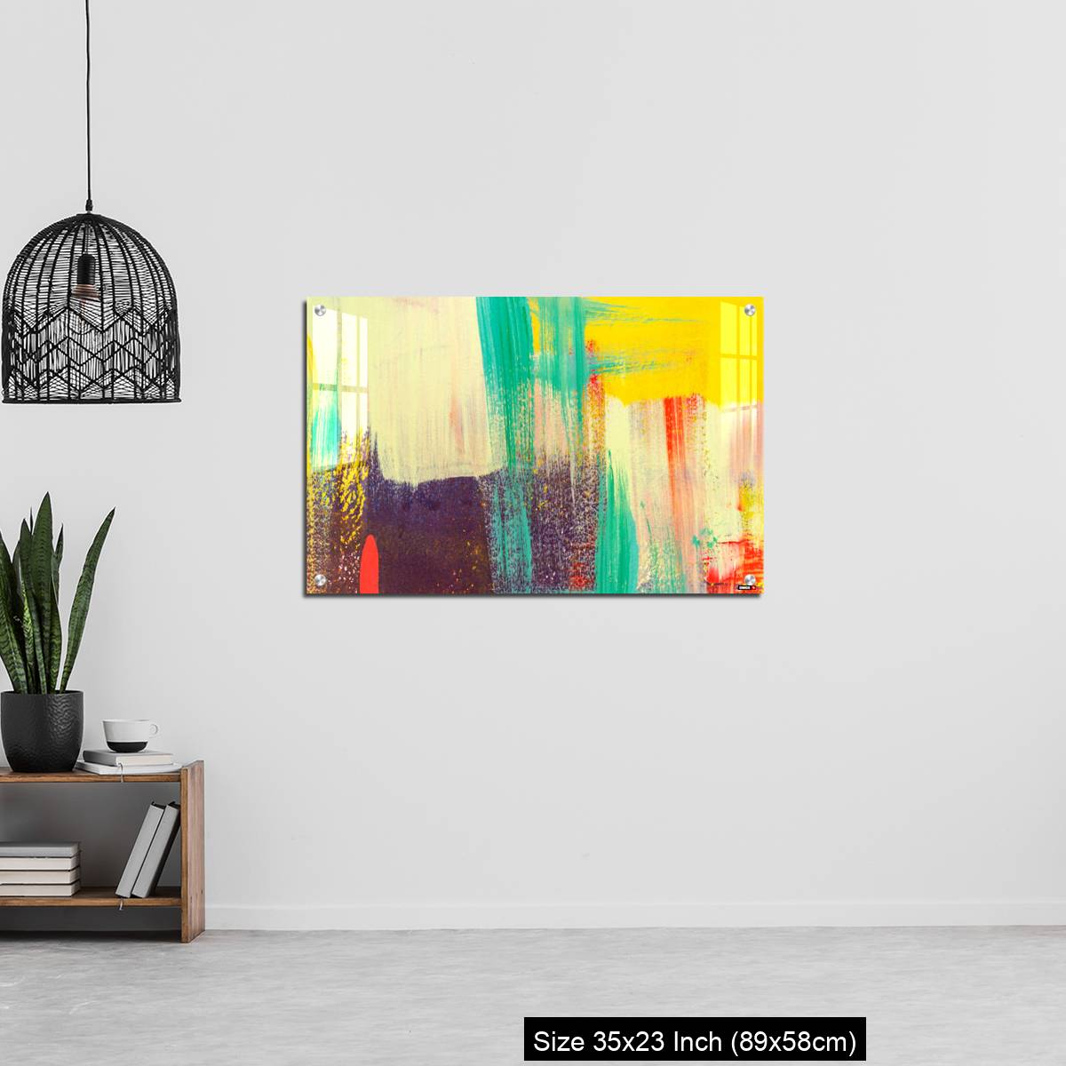 OMGs Acrylic Wall Decor – Colorful painted on concrete wall. Abstract background. - Image 13
