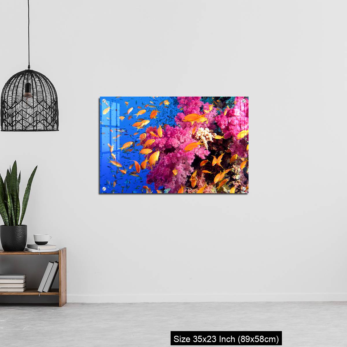 OMGs Acrylic Wall Decor – Colorful underwater picture of a coral reef, with goldfish - Image 13