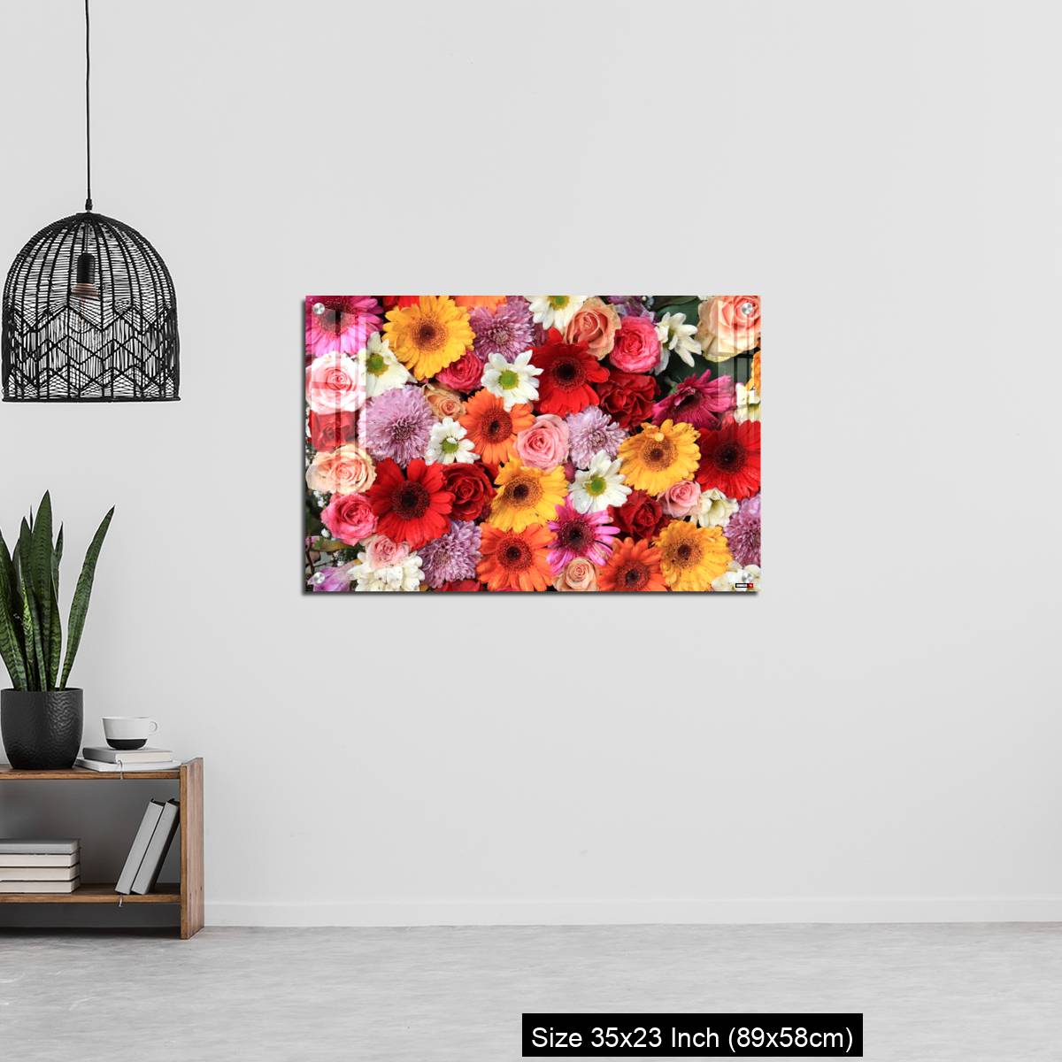 OMGs Acrylic Wall Decor – Colorful wedding flower arrangement - Image 13