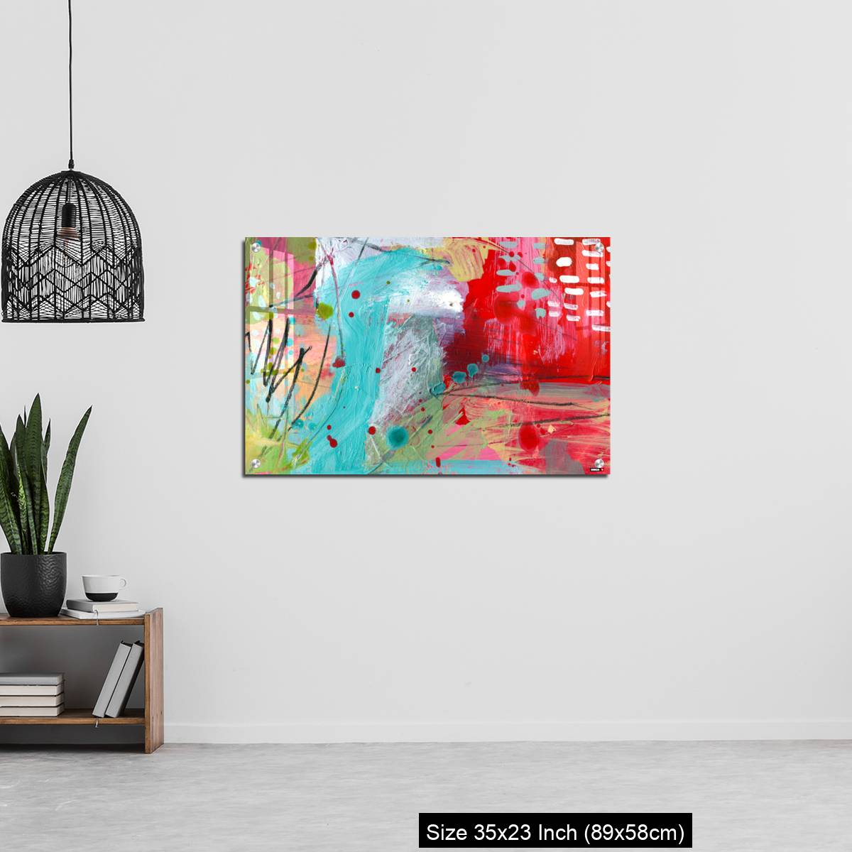 OMGs Acrylic Wall Decor – Detail of modern abstract mixed media art - Image 13