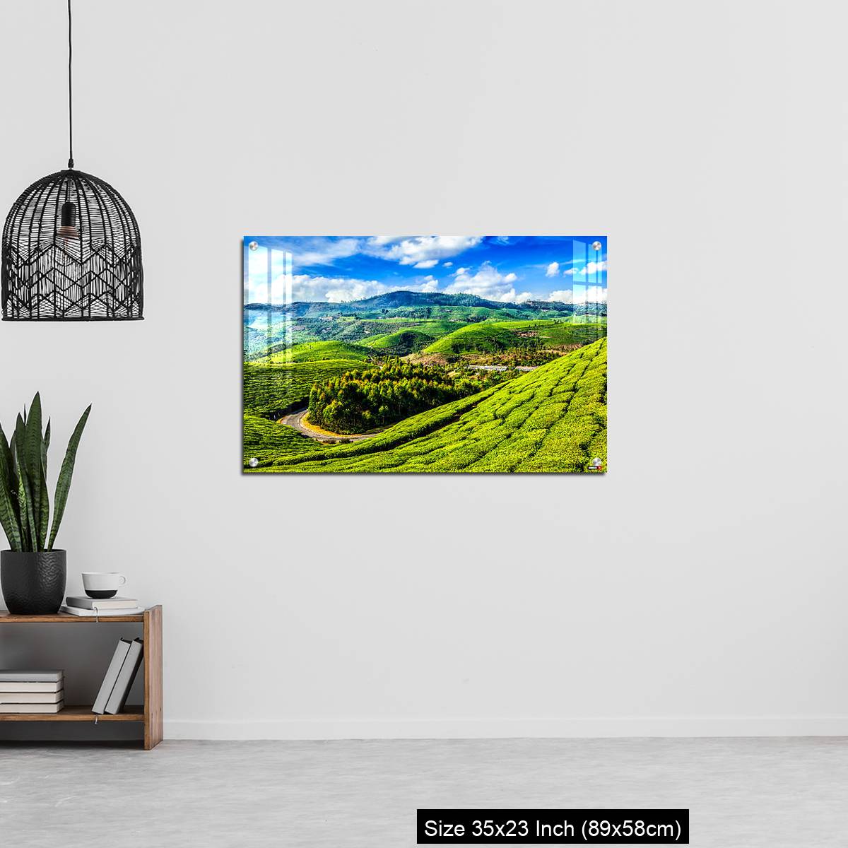 OMGs Acrylic Wall Decor – Green tea plantations in Munnar, Kerala, India - Image 13