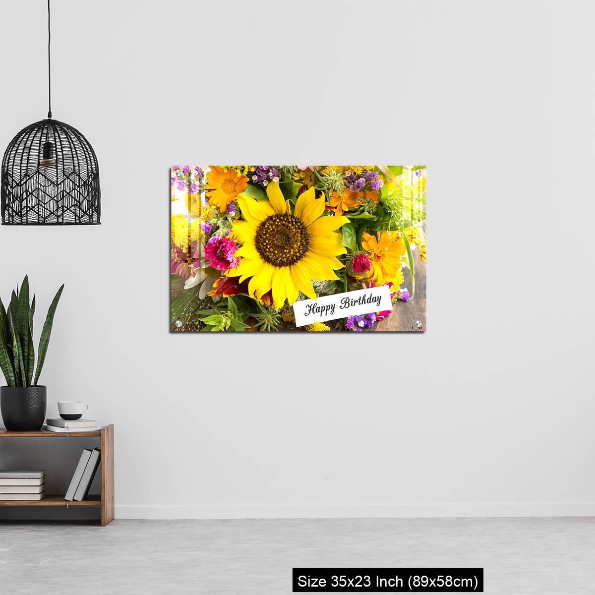 OMGs Acrylic Wall Decor – Happy Birthday Card with Bouquet of Summer Flowers - Image 13