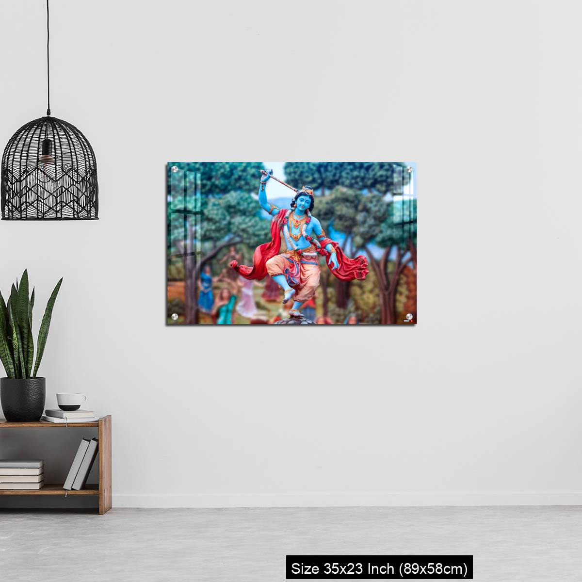 OMGs Acrylic Wall Decor – India, Vrindavan, Dancing Krishna - Image 13