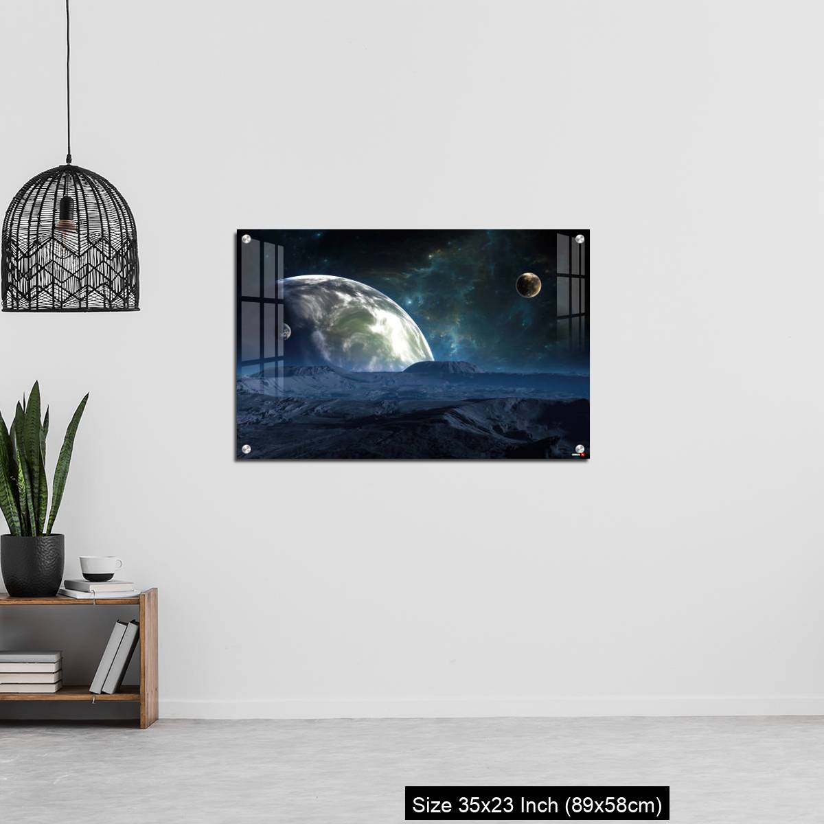 OMGs Acrylic Wall Decor – New Exoplanet or Extrasolar planet with atmosphere and moon - Image 13