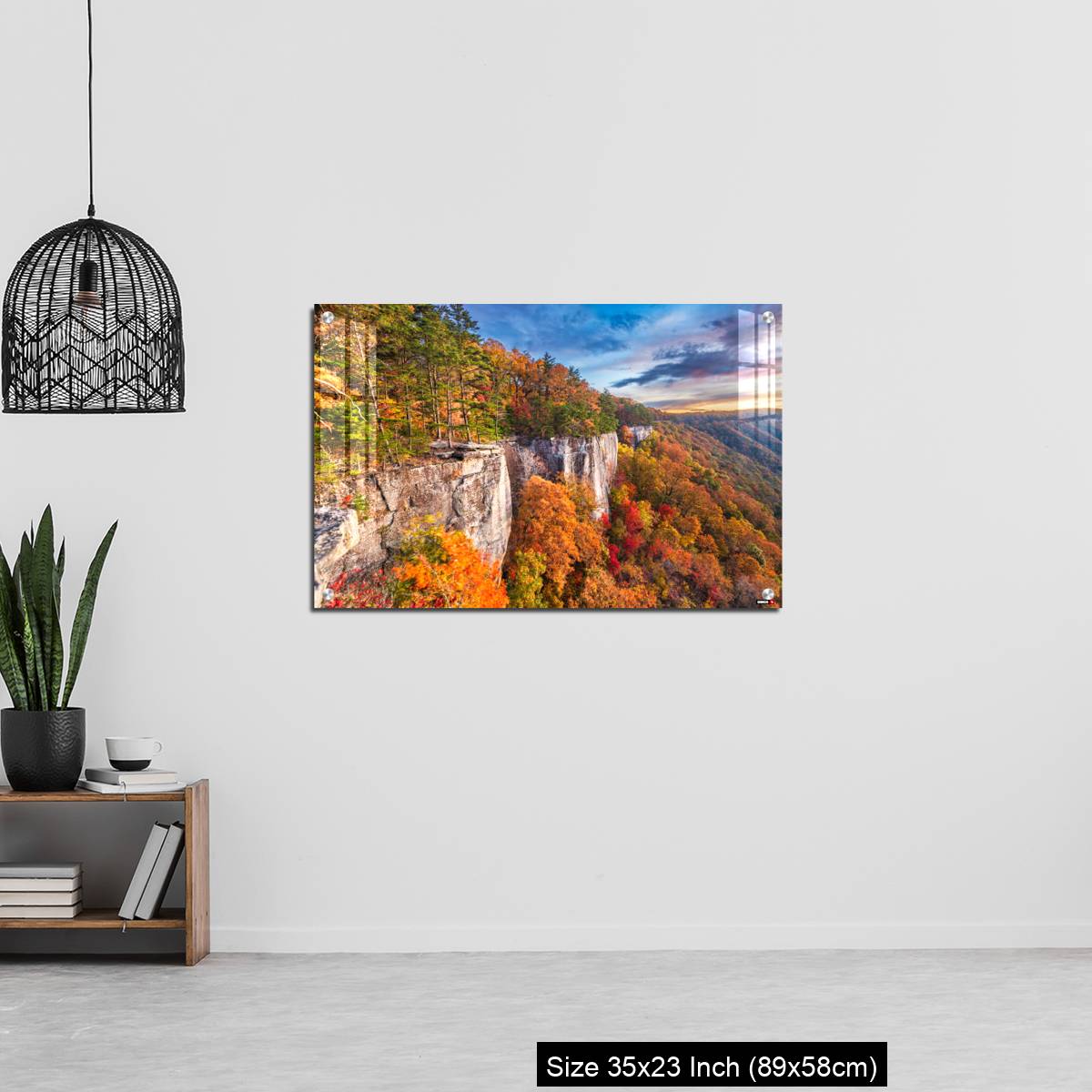 OMGs Acrylic Wall Decor – New River Gorge, West Virgnia, USA autumn morning - Image 13