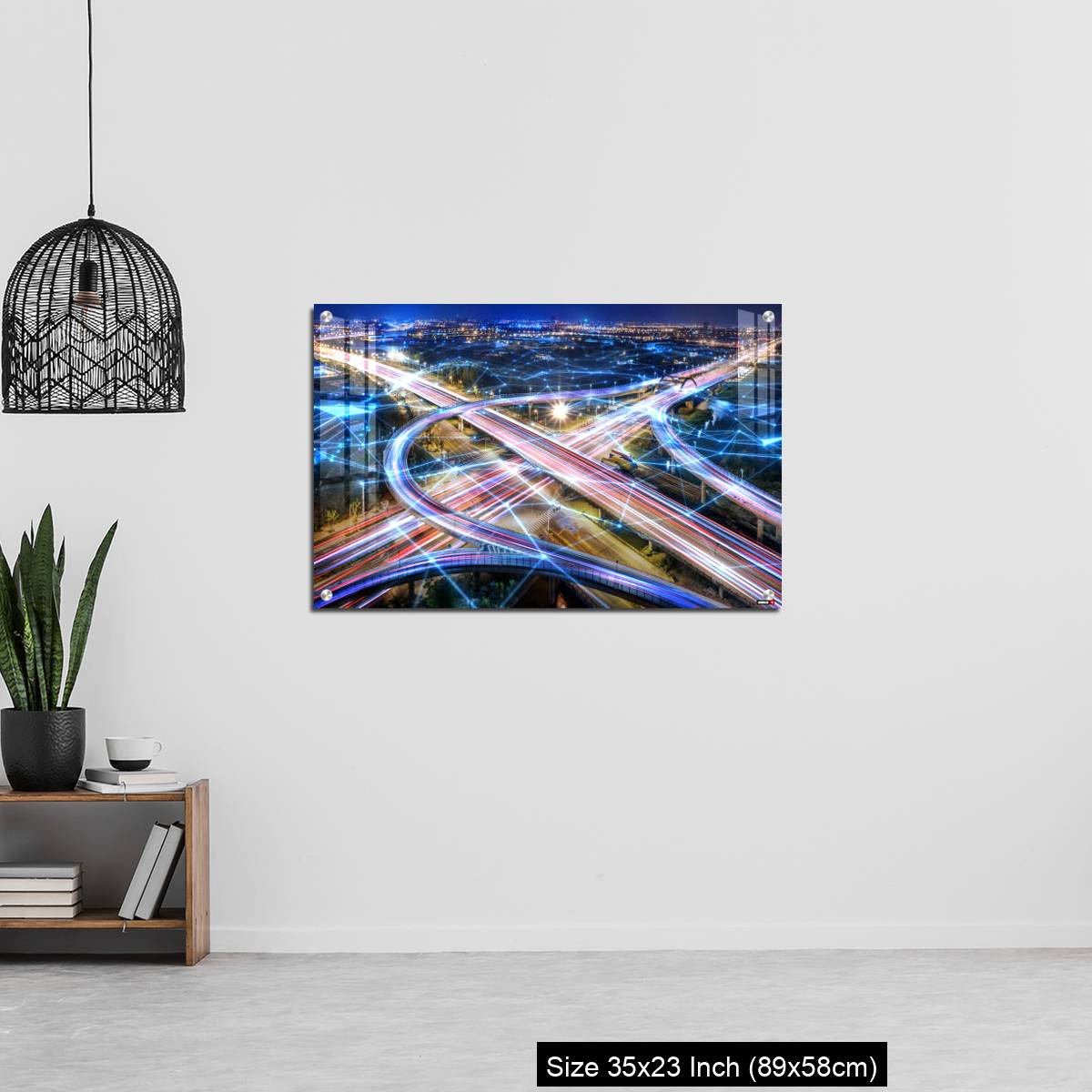 OMGs Acrylic Wall Decor – Rush hour fast car moving night city - Image 13