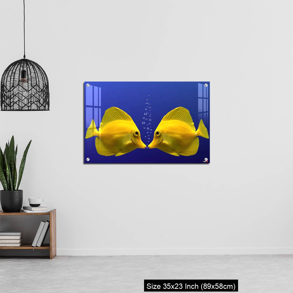 OMGs Acrylic Wall Decor – Two yellow tangs, face to face - Image 13