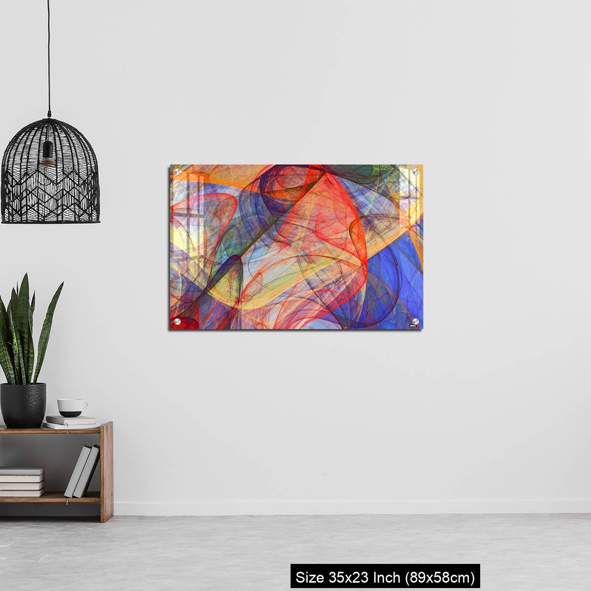 OMGs Acrylic Wall Decor – abstract painting background of colorful fluttering veils - Image 13