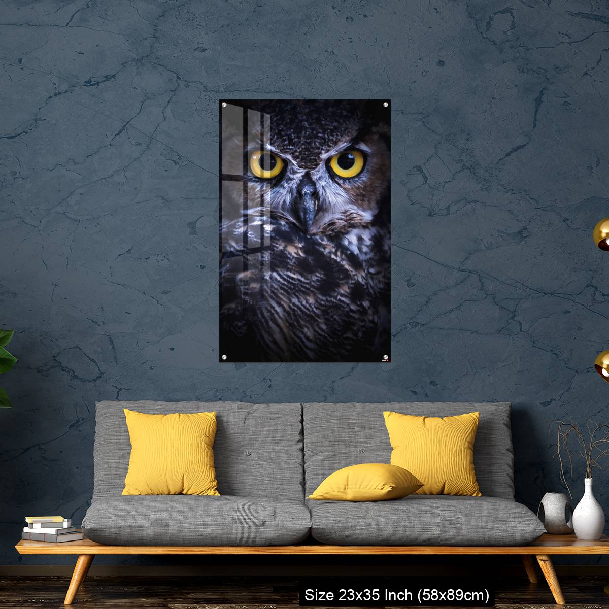 OMGs Acrylic Wall Decor – Intense Eye Contact from a Great-Horned Owl - Image 14