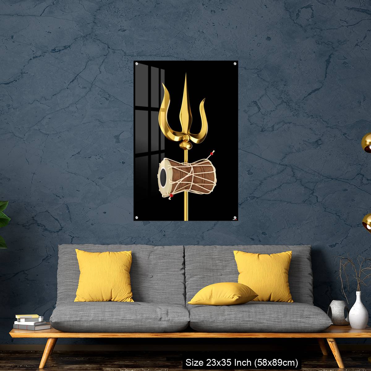 OMGs Acrylic Wall Decor – Shiva's Trishul and Damru - Image 14