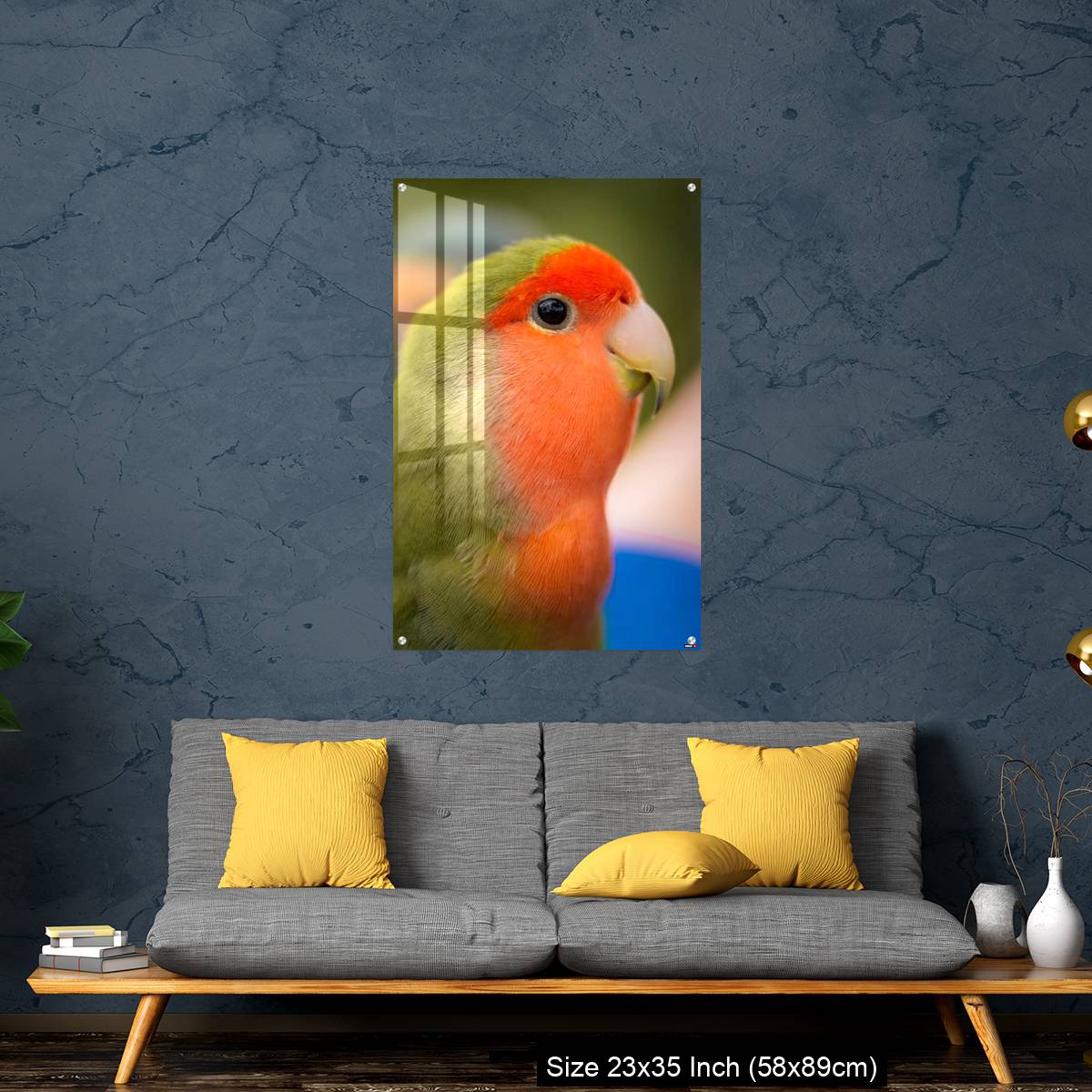 OMGs Acrylic Wall Decor – Vibrant rosy-faced lovebird - Image 14