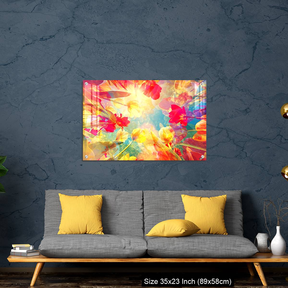 OMGs Acrylic Wall Decor – Abstract colored background with beautiful flowers, tulips and soft hues - Image 14