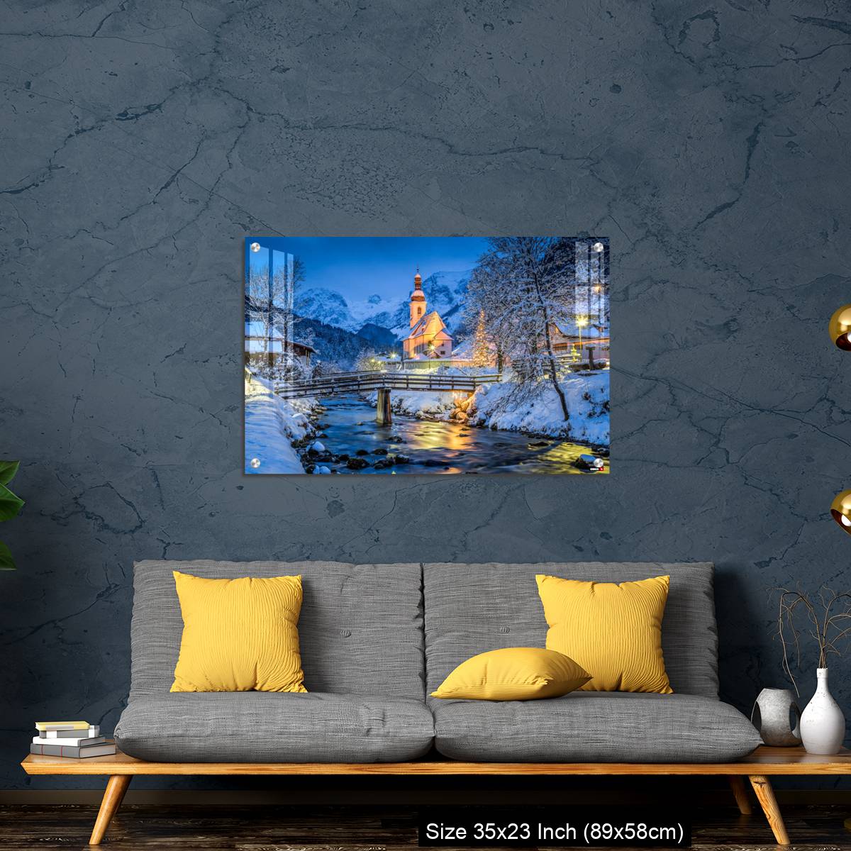 OMGs Acrylic Wall Decor – Church of Ramsau in winter twilight, Bavaria, Germany - Image 14