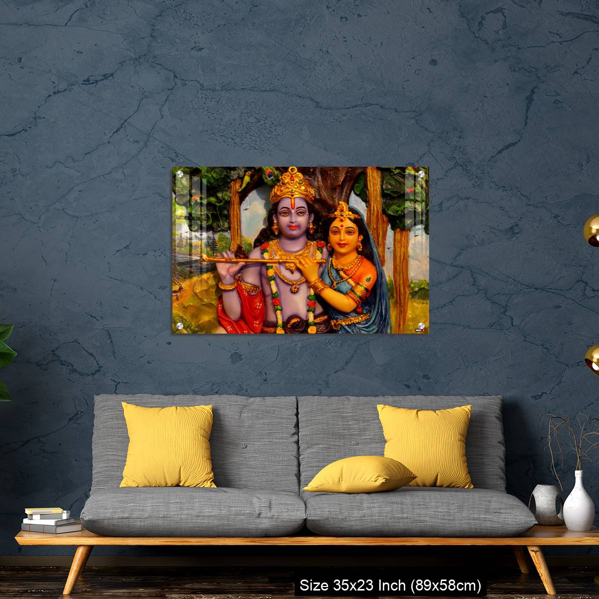 OMGs Acrylic Wall Decor – Krishna and Radha - Image 14