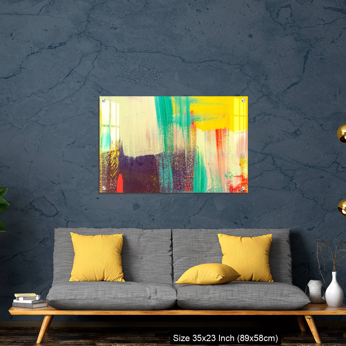 OMGs Acrylic Wall Decor – Colorful painted on concrete wall. Abstract background. - Image 14