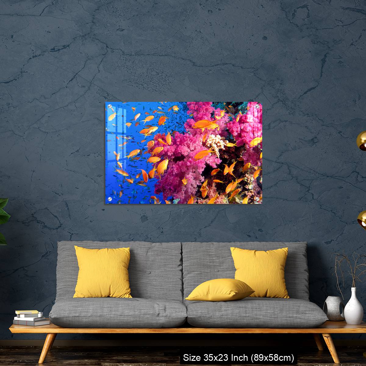 OMGs Acrylic Wall Decor – Colorful underwater picture of a coral reef, with goldfish - Image 14